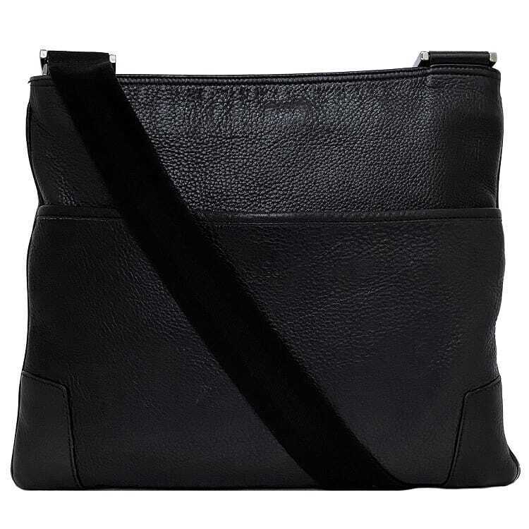 Gucci Shoulder Bag Black Crossbody Leather Square Business Work